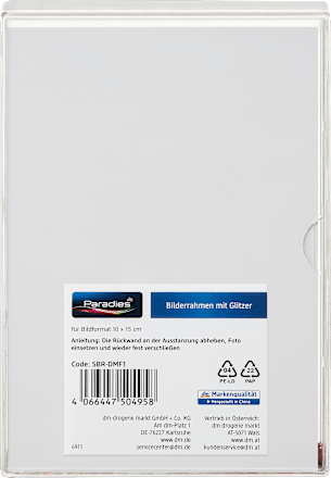 Schüttelbilderrahmen 10x15 cm Make today a good day Paradies