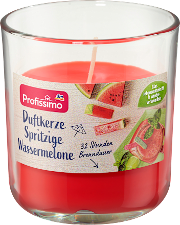 Duftkerze im Glas spritzige Wassermelone Profissimo