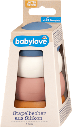 Stapelbecher aus Silikon, 4-teilig babylove
