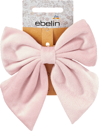Patentspange Schleife Samtoptik rosa ebelin