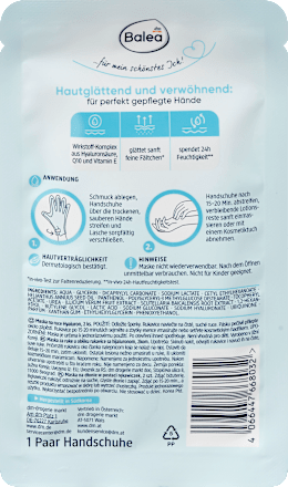 Mască pentru mâini tip mănușa  Balea
