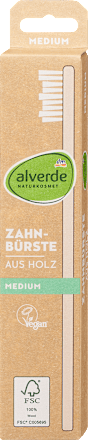Szczoteczka do zębów drewniana, średnia alverde NATURKOSMETIK