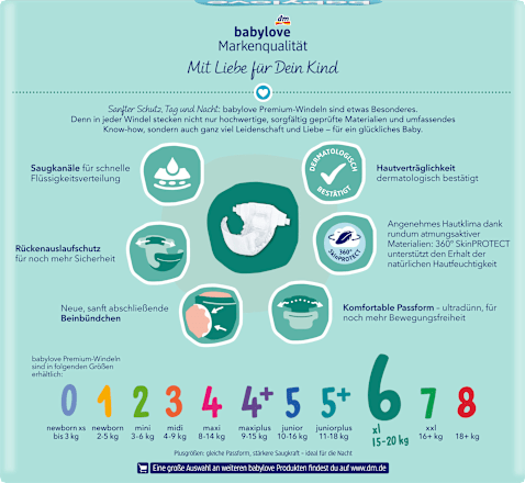 Premium pleny, velikost 6 Jumbopack babylove