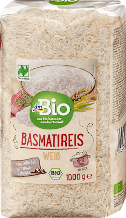 Bio basmati rizs, fehér dmBio