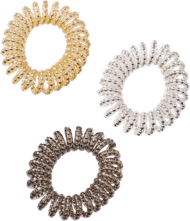 Spiralhaargummis mit Perlen mehrfarbig ebelin