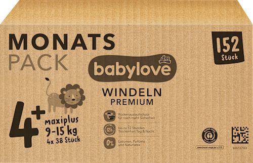 Pelene vel.4+ (9-15kg) - mesečno pakovanje babylove