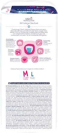 Otroške hlačke proti nočnemu močenju postelje M, 4-7 let, 17-30 kg babylove