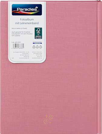 Fotoalbum mit Leineneinband, bordeaux Paradies