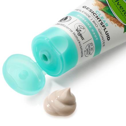 Pleťový fluid Clear s liečivým bahnom a extraktom z bio zeleného čaju alverde NATURKOSMETIK