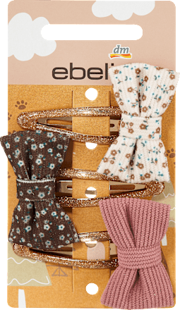 Haarclips Schleifen mit Glitzer ebelin