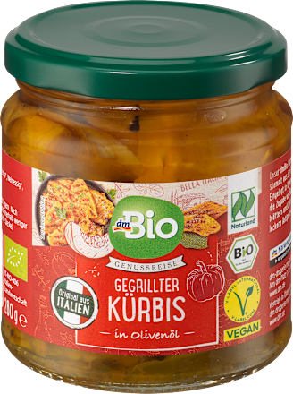 Gegrillter Kürbis mit Olivenöl dmBio