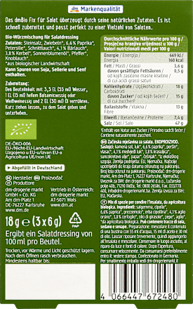 Zmes korenín na šalátový dressing 3x6 g dmBio