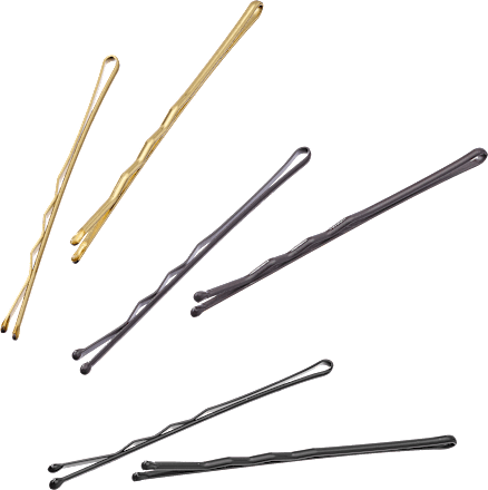 Haarklemmen extra lang, schwarz/braun/goldfarben ebelin