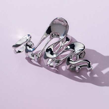 Haarklammer Silber-Optik Wellenform ebelin