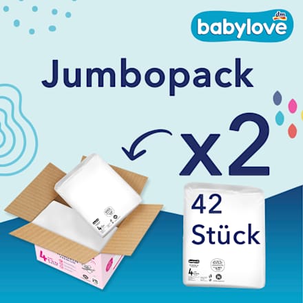Windeln Premium Gr. 4 Maxi (8-14 kg), Jumbo Pack babylove