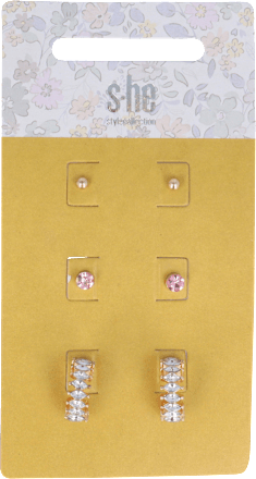 Ohrstecker-Set dreiteilig s-he stylecollection