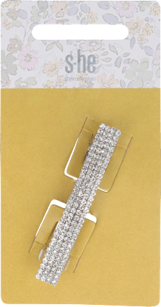 Patentspange mit Silber-Steinchen s-he stylecollection