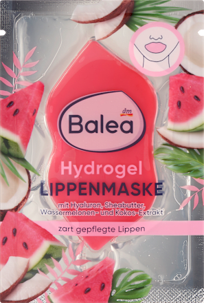 hydrogelová maska na rty meloun & kokos Balea