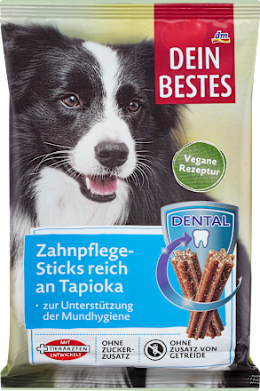 Kausnack Hund, vegane Zahnpflegesticks mit Tapioka Dein Bestes