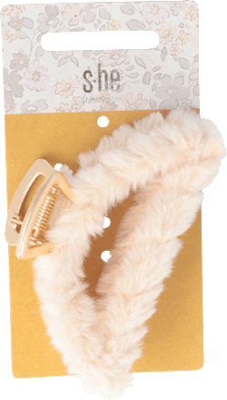 Haarklammer rosa mit Plüsch s-he stylecollection