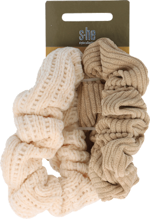 Scrunchi-Set beige, rosa s-he stylecollection