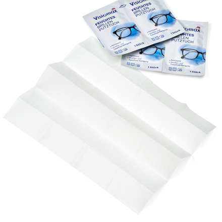Salviette umidificate per occhiali visiomax