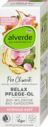 Negovalno olje Relax Pro Climate z bio divjo vrtnico in bio rakitovcem  alverde NATURKOSMETIK
