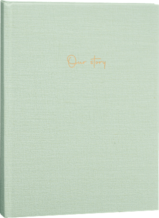 Fotoalbum mit Leineneinband grün Paradies