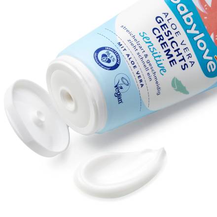 Baby Gesichtspflege Aloe Vera Creme sensitive babylove