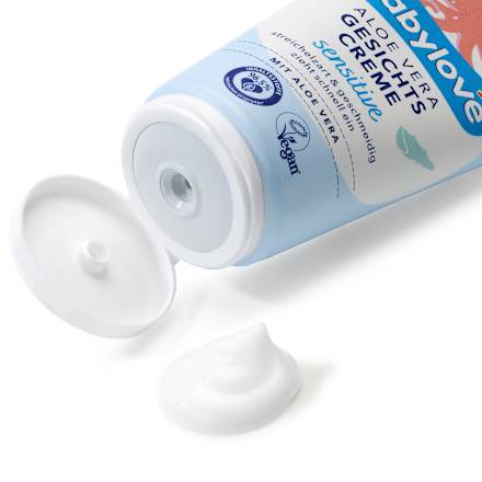 Baby Gesichtspflege Aloe Vera Creme sensitive babylove