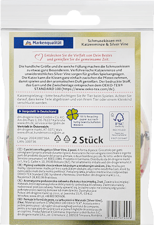 Katzenspielzeug Schmusekissen mit Katzenminze & silver vine, Fischform Dein Bestes