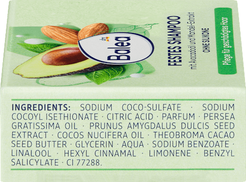 Trdi šampon za lase z avokadovim oljem in izvlečkom mandljev Balea