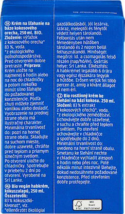 Krem wegański do ubijania na bazie kokosa dmBio