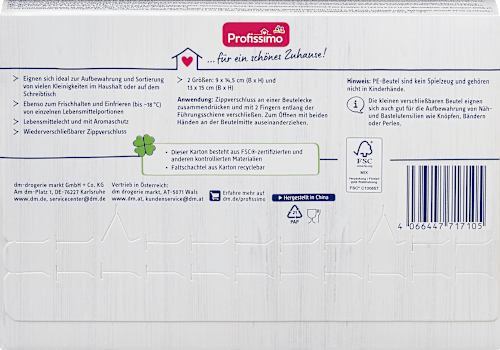 Visszazárható mini zacskók, kétféle méretben Profissimo