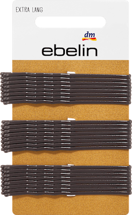 Haarklemmen extra lang, schwarz/braun/goldfarben ebelin
