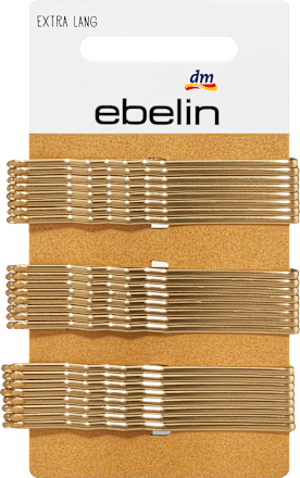 Haarklemmen extra lang, schwarz/braun/goldfarben ebelin