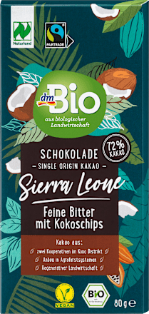 Sierra Leone crna čokolada sa mrvicama kokosa dmBio