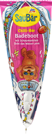 Kinder Badezusatz Chilli-Bär Badeboot pink SauBär