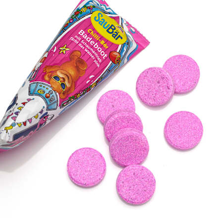 Kinder Badezusatz Chilli-Bär Badeboot pink SauBär
