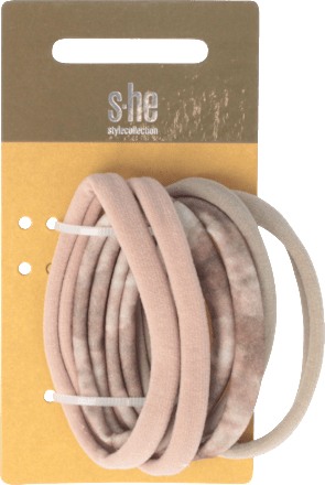 Haargummi-Set rosa, beige s-he stylecollection