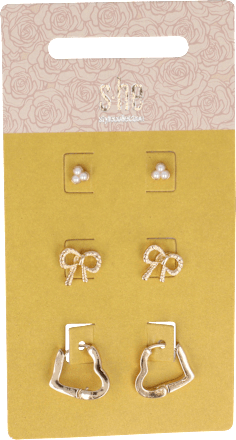 Ohrstecker-Set im Maschen- und Herz-Design s-he stylecollection