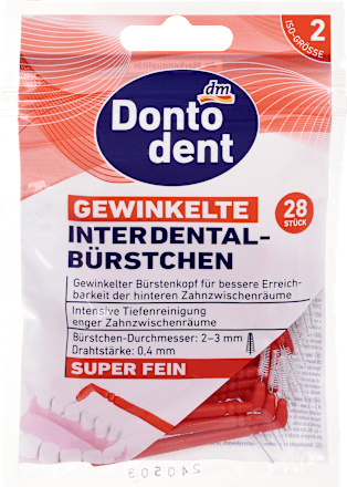 mezizubní kartáčky úhlové vel. 2 Dontodent