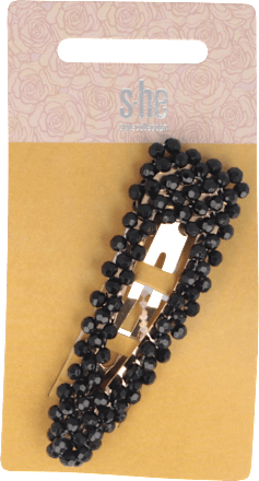 Haarspange schwarz mit Perlen s-he stylecollection