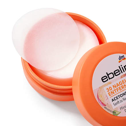 Nagellackentfernerpads Pfirsich Duft ebelin