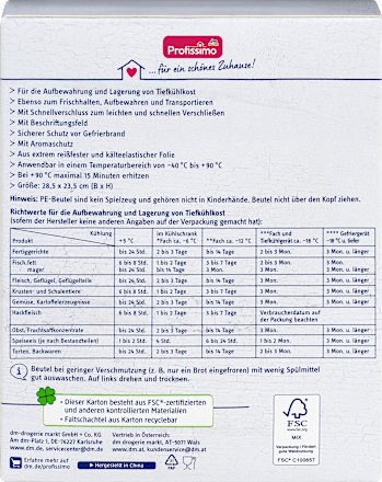 Visszazárható fagyasztótasak, 3 l Profissimo