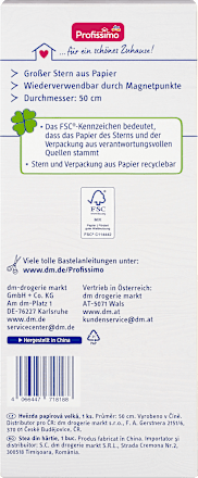 Stern aus Papier groß natur Profissimo