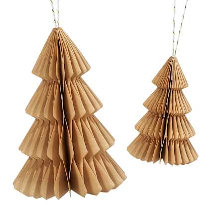 Dekobäume aus Papier Natur  Profissimo