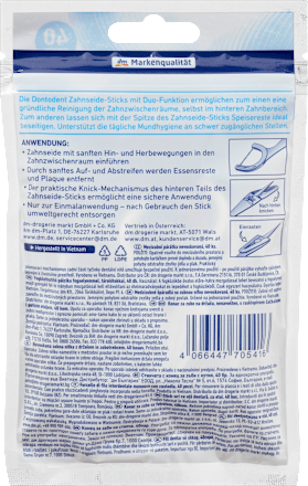 Zahnseidesticks ungewachst mit Etui Dontodent