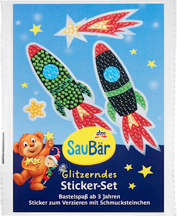 Sticker-Set glitzernd sortiert SauBär