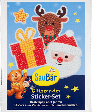 Sticker-Set glitzernd sortiert SauBär